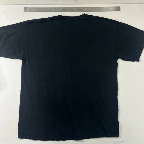 Vans Shirt Men's Medium Black Flaming Logo Off The Wall Graphic Tee Short Sleeve - Picture 4 of 6